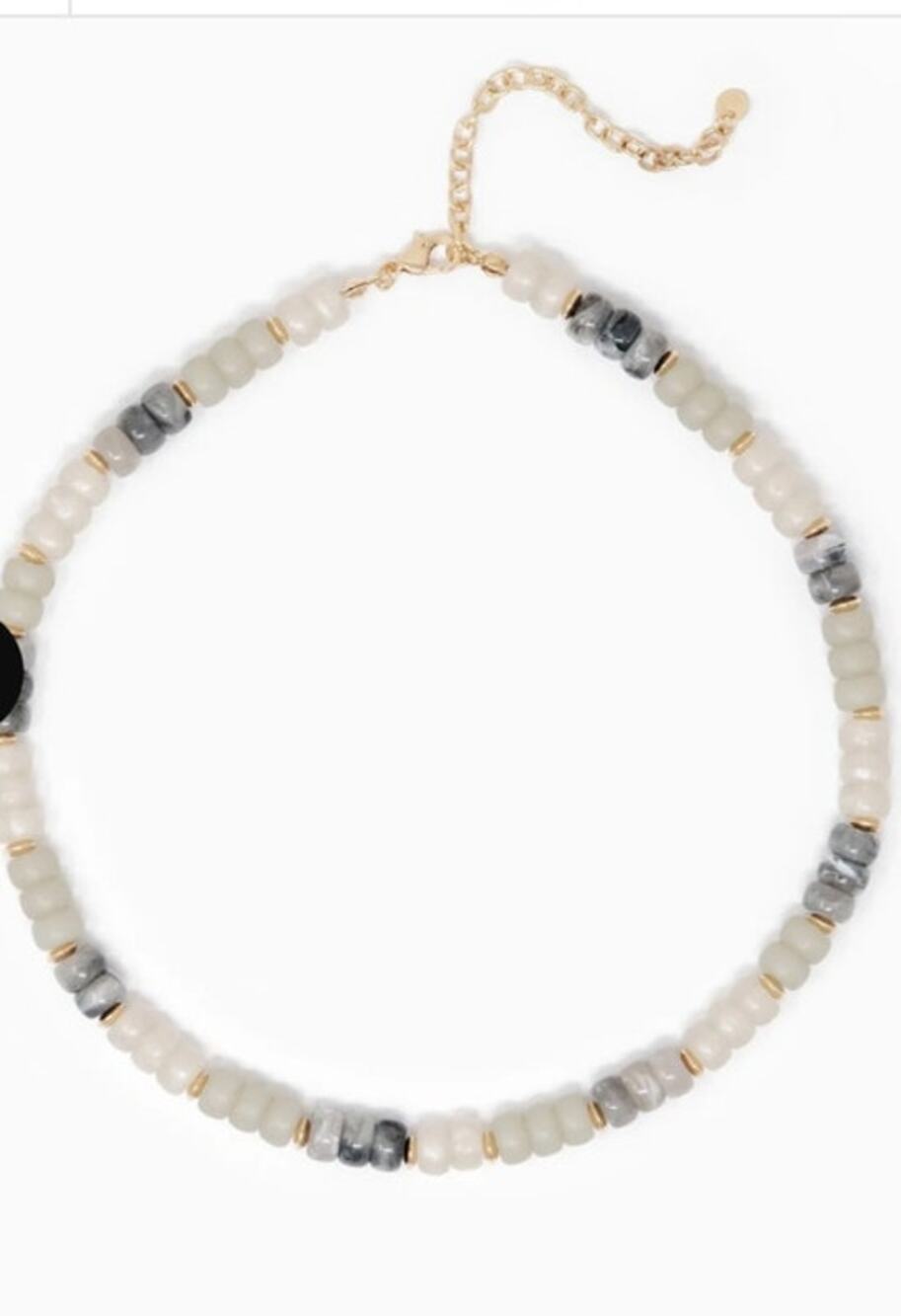 Sessori Multi- Color Beaded Necklace- Grey